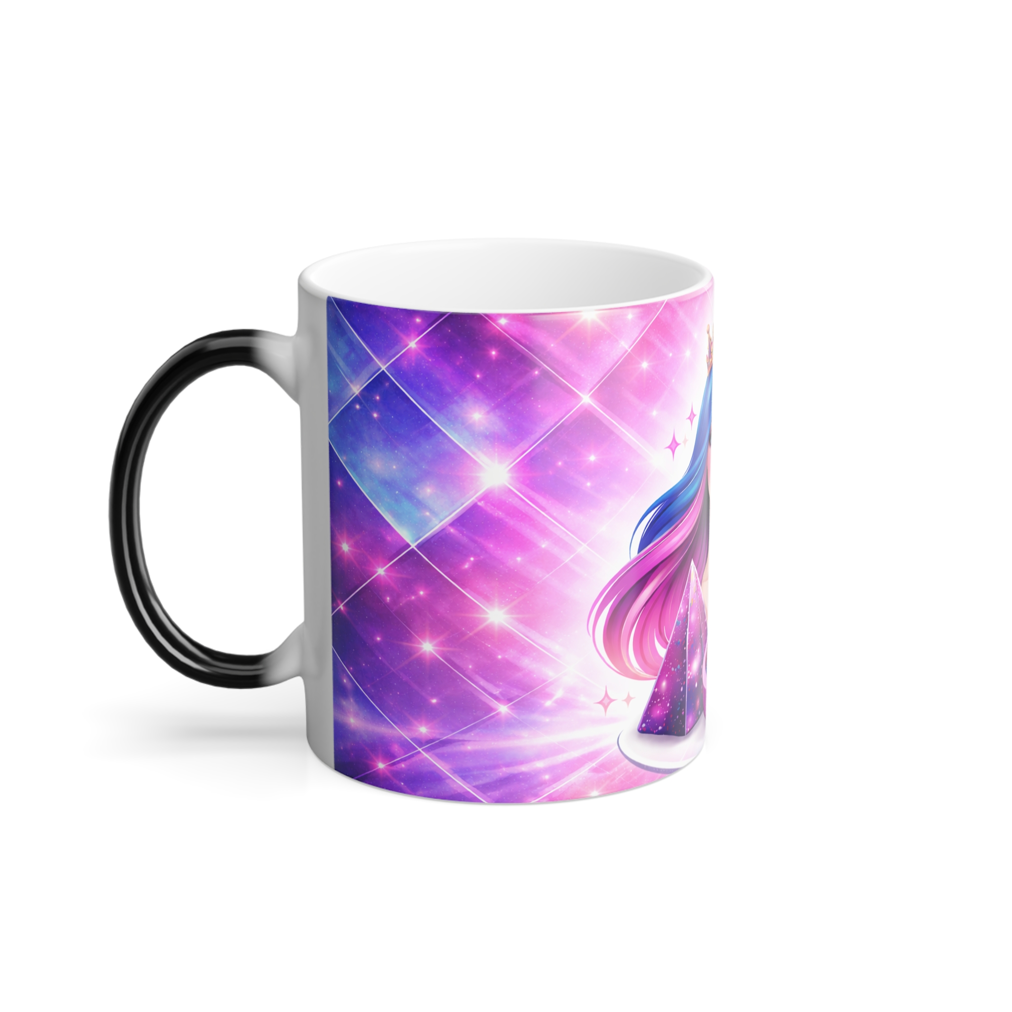 Galaxy Princess Color-Change Mug — Magical Crystal & Heart Design (11oz) - Image 3