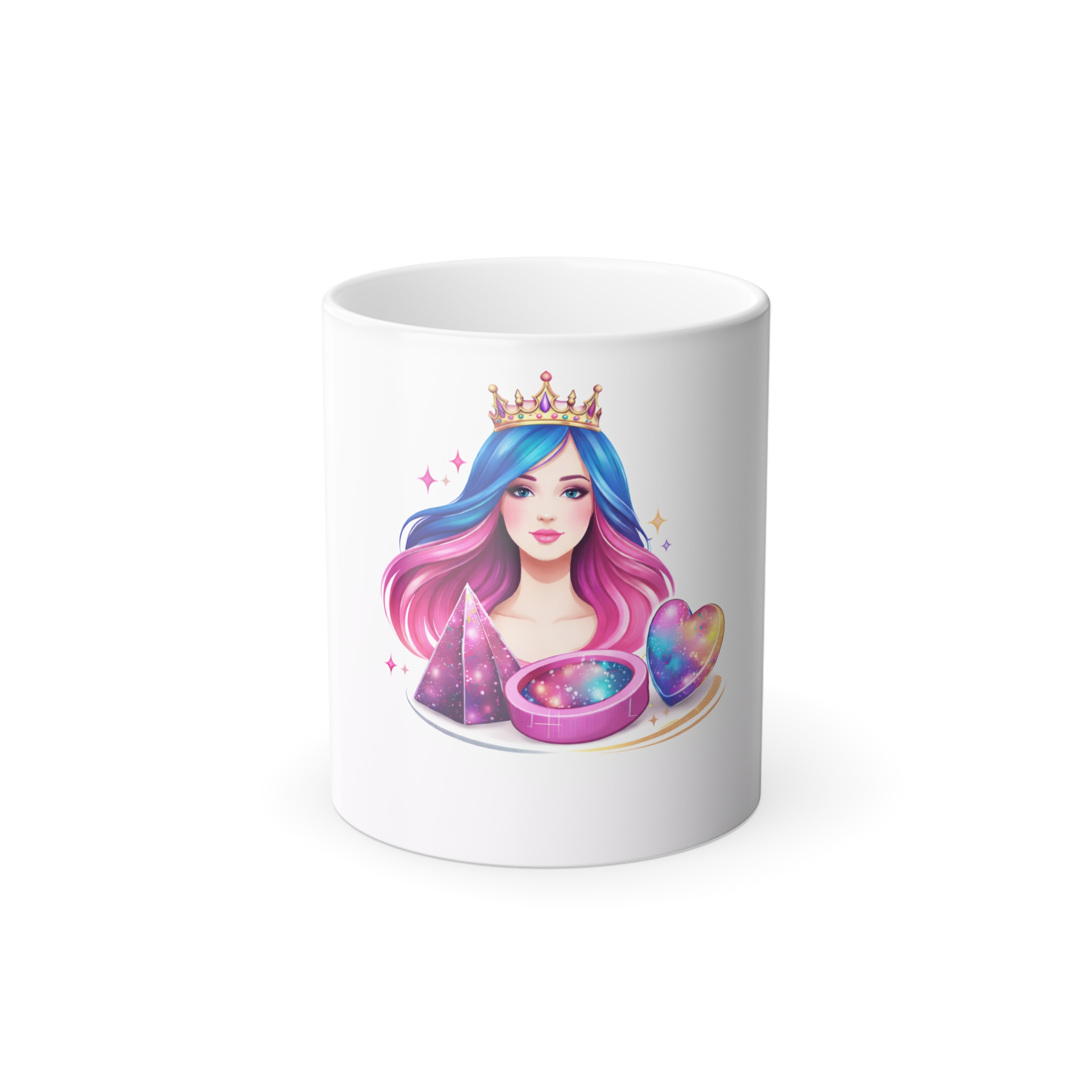 Galaxy Princess Color Morphing Mug — 11oz Heat-Activated Magic Mug